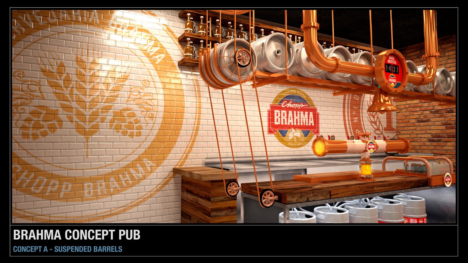 Brahma Concept Pub brand wall