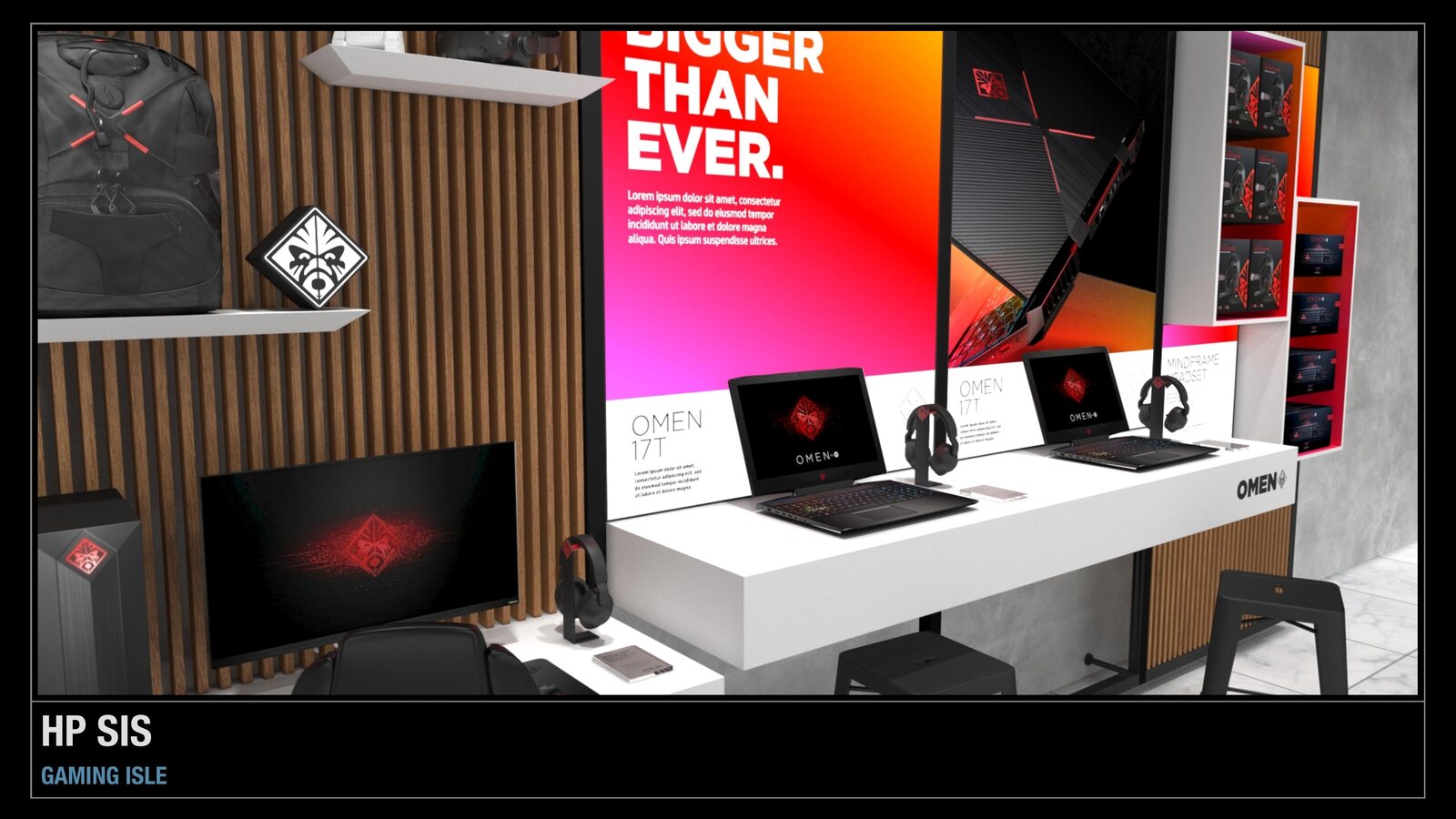 HP SIS gaming isle