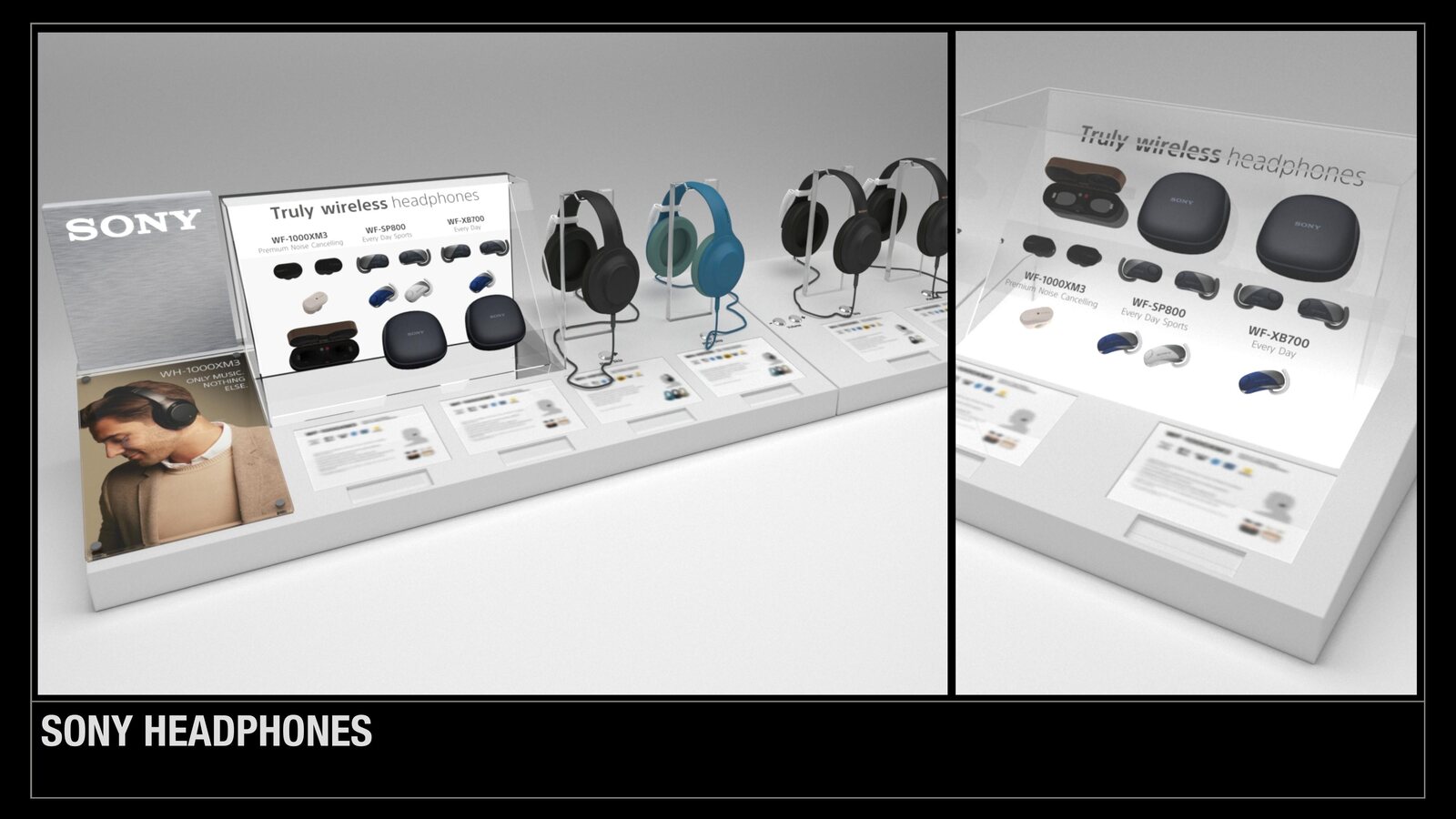 Sony Headphones display
